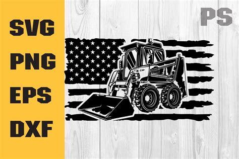 skid steer flag|Skidsteer With American Flag Svg .